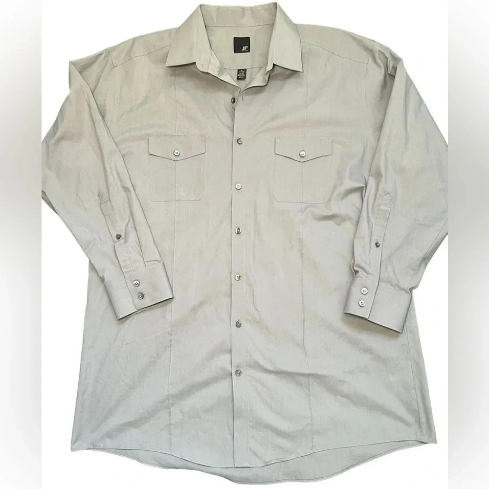 Men’s JF J.Ferrar Slim Fit Gingham Button Down Shirt Size XL